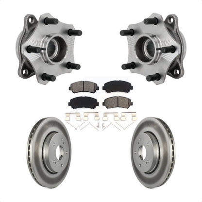 Hub Bearing Assembly Coat Brake Rotor Pad Front Kit For 2010-2013 Suzuki Kizashi
