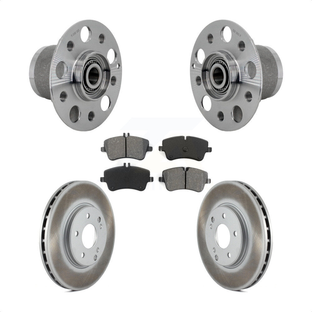 Hub Bearing Coat Brake Rotor Pads Front Kit For 2006-2007 Mercedes-Benz C350 RWD