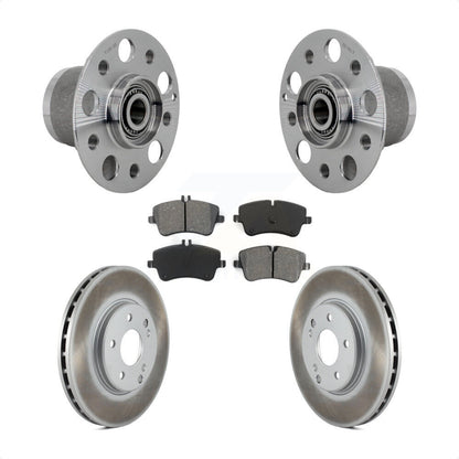Hub Bearing Coat Brake Rotor Pads Front Kit For 2006-2007 Mercedes-Benz C350 RWD