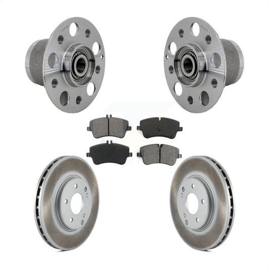 Hub Bearing Coat Brake Rotor Pads Front Kit For 2006-2007 Mercedes-Benz C350 RWD