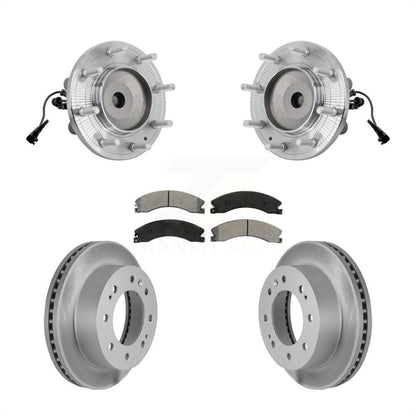 Hub Bearing Coat Brake Rotor Pads Front Kit For GMC Sierra 3500 HD Chevrolet RWD