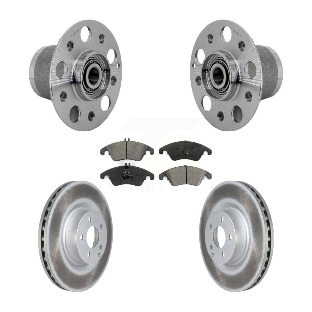 Hub Bearing Assembly Coat Brake Rotor Pads Front Kit For Mercedes-Benz C250 E550