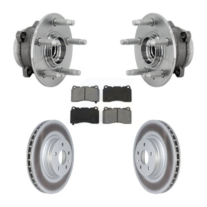 Hub Bearing Assembly Coated Disc Brake Rotors And Pads Front Kit For Tesla S X