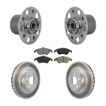 Hub Bearing Coated Brake Rotor & Pads Front Kit For Mercedes-Benz E350 E400 E250