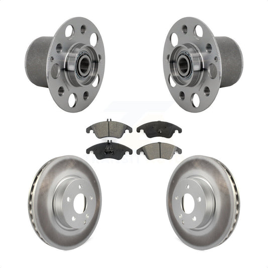 Hub Bearing Coated Brake Rotor & Pads Front Kit For Mercedes-Benz E350 E400 E250