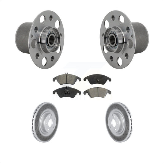 Hub Bearing Assembly Coat Brake Rotor Pads Front Kit For Mercedes-Benz E400 E550