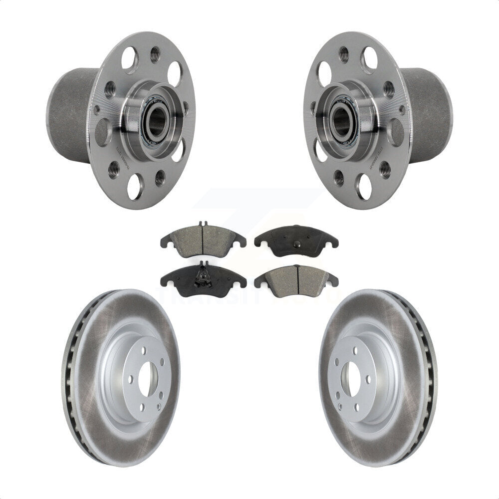 Hub Bearing Assembly Coat Brake Rotor Pads Front Kit For Mercedes-Benz E400 E550