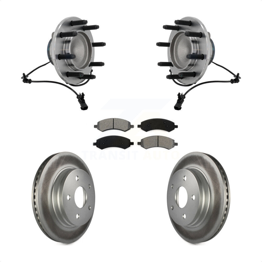 Hub Bearing Coat Brake Rotor Pads Front Kit For Dodge Ram 1500 With 8 Lug Wheels