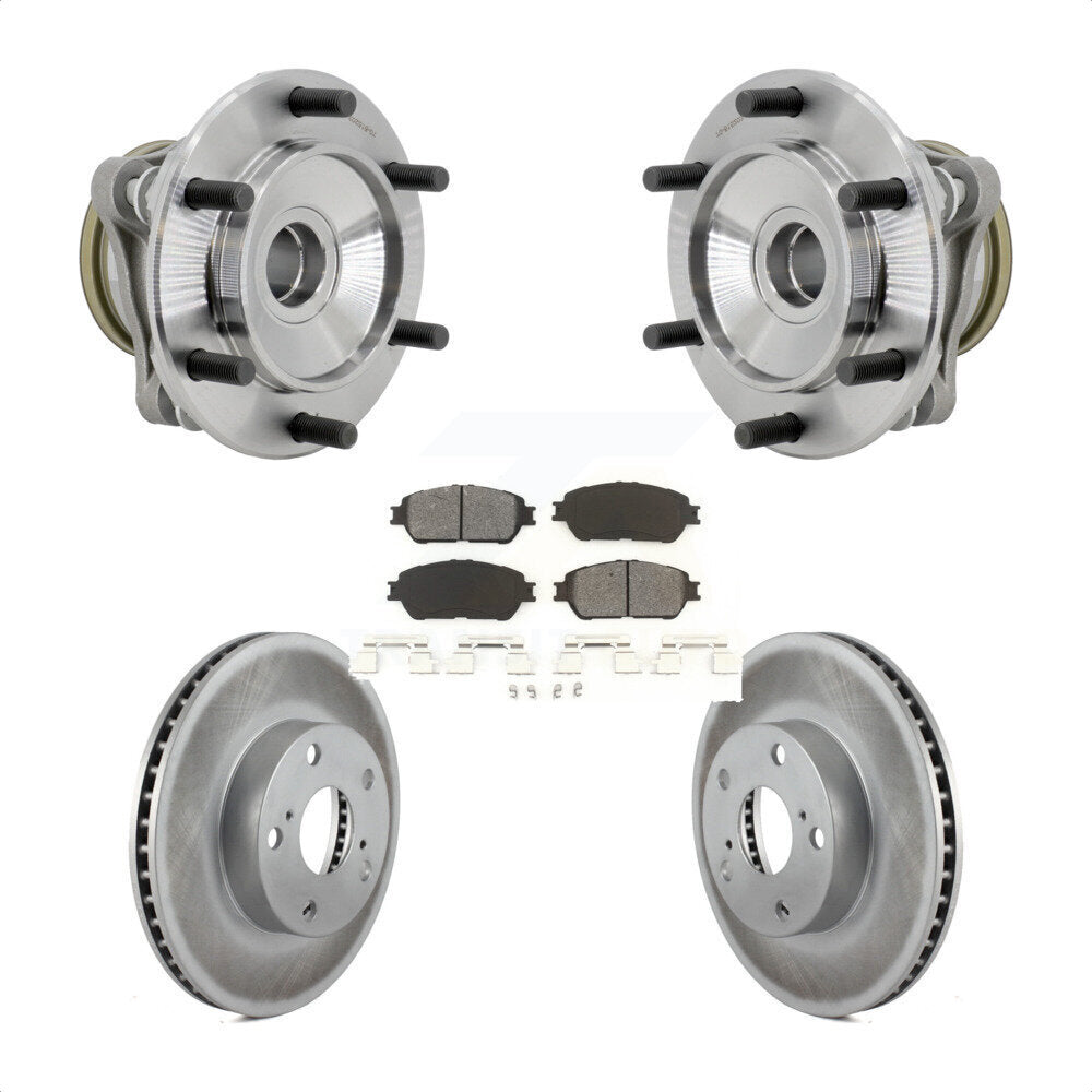 Hub Bearing Coat Brake Rotor Pad Front Kit For Toyota Tacoma Pre Runner with RWD