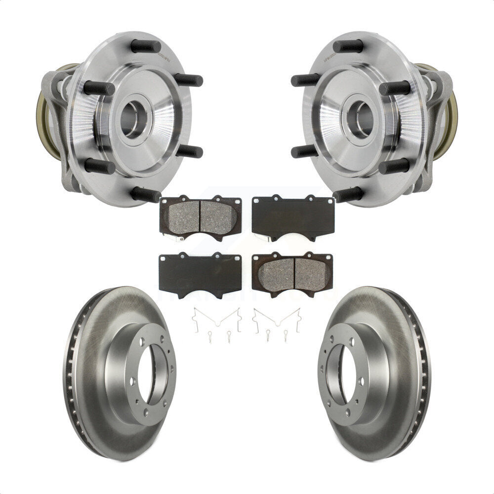 Hub Bearing Coat Brake Rotor Pads Front Kit For Toyota Tacoma 4Runner FJ Cruiser