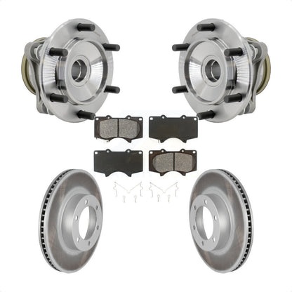 Hub Bearing Assembly Coated Brake Rotor And Pad Front Kit For Toyota 4Runner RWD