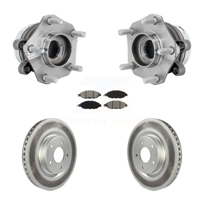 Hub Bearing Assembly Coated Disc Brake Rotor And Pad Front Kit For Nissan Murano