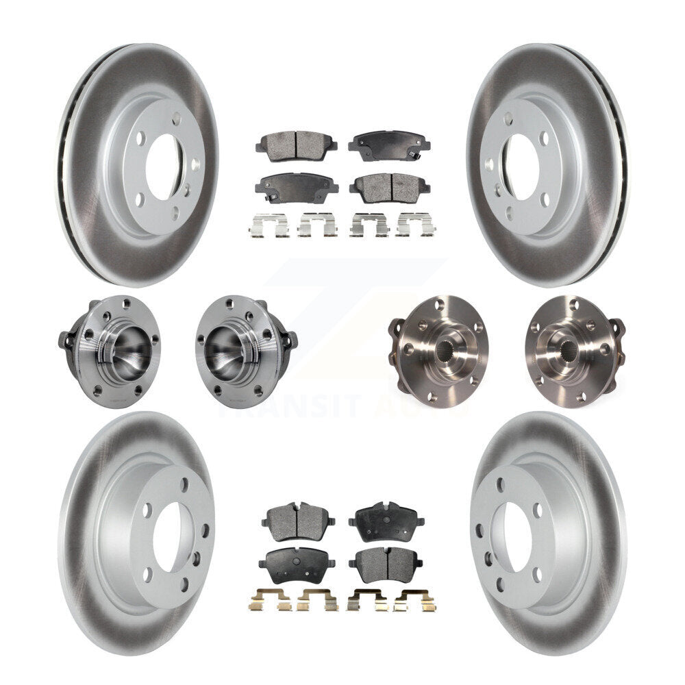 Hub Bearing Coated Brake Rotor Pad Front Rear Kit (10Pc) For Mini Cooper Paceman