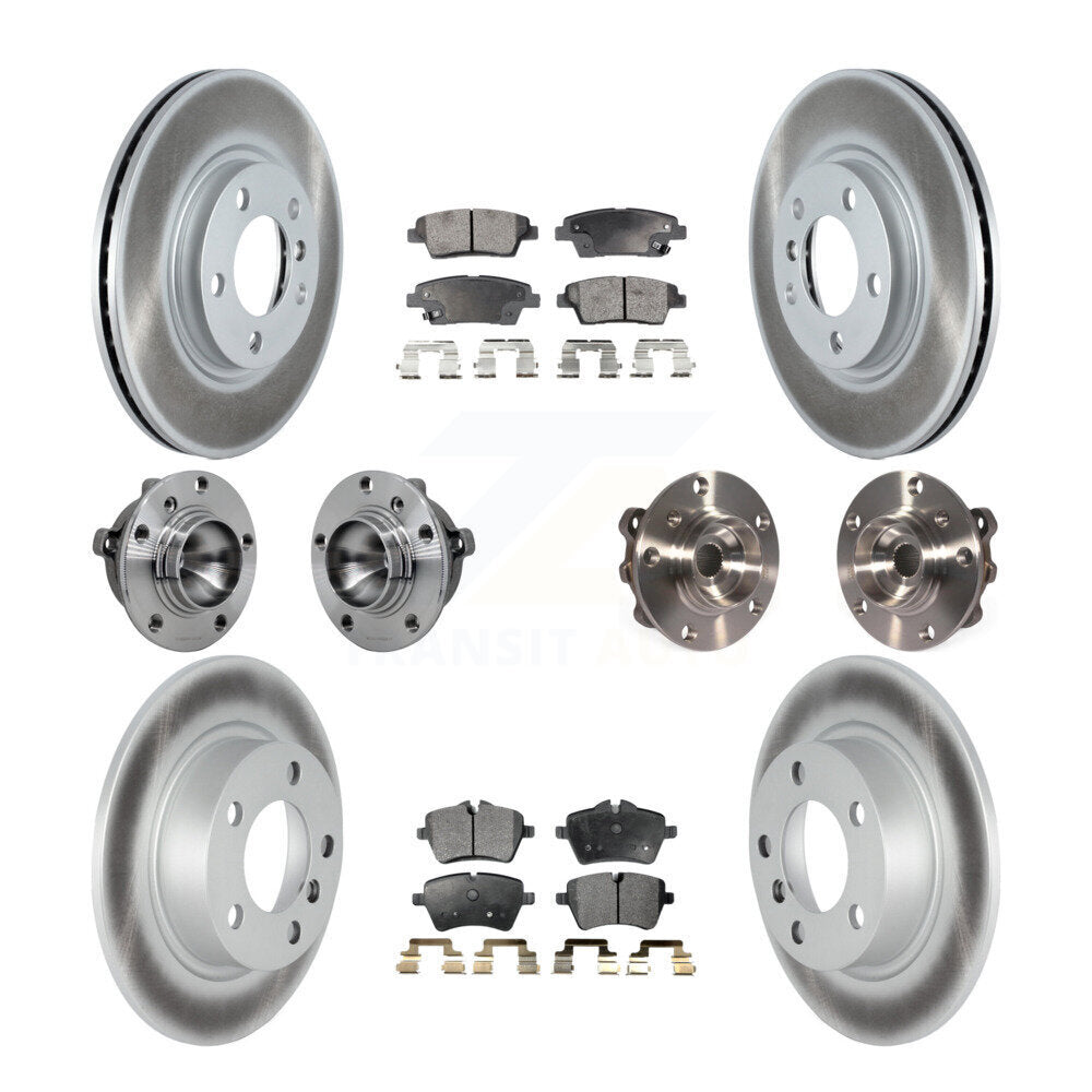 Hub Bearing Coated Brake Rotor Pad Front Rear Kit (10Pc) For Mini Cooper Paceman