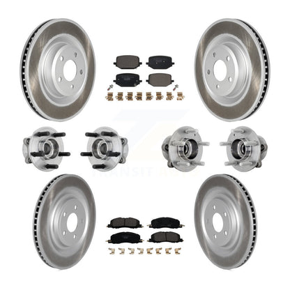 Hub Bearing Coated Brake Rotor Pad Front Rear Kit (10Pc) For Lincoln Aviator AWD