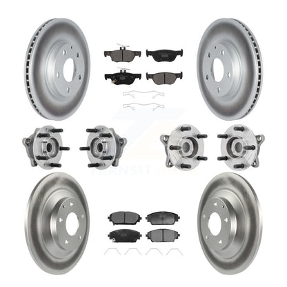 Hub Bearing Coat Brake Rotor Pad Front Rear Kit (10Pc) For 20-22 Mazda CX-30 AWD