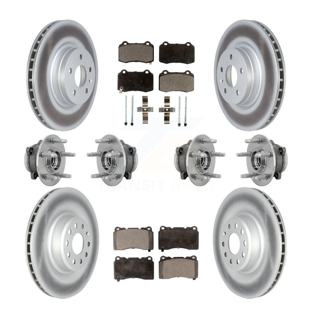 Hub Bearing Coat Brake Rotor Pad Front Rear Kit (10Pc) For 16 Tesla S From 04