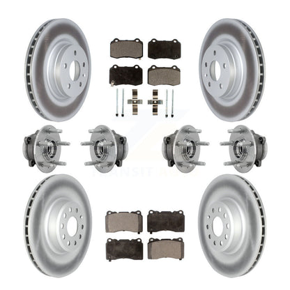 Hub Bearing Coat Brake Rotor Pad Front Rear Kit (10Pc) For 16 Tesla S From 04