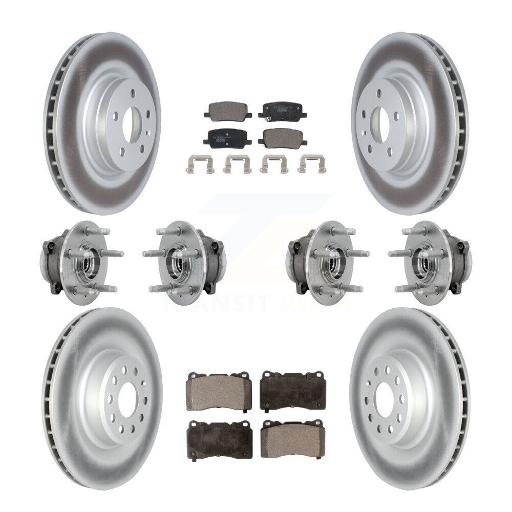Hub Bearing Coated Brake Rotor Pad Front Rear Kit (10Pc) For 2017-2019 Tesla X S