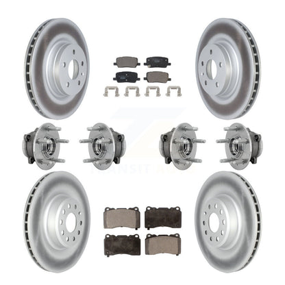 Hub Bearing Coated Brake Rotor Pad Front Rear Kit (10Pc) For 2017-2019 Tesla X S