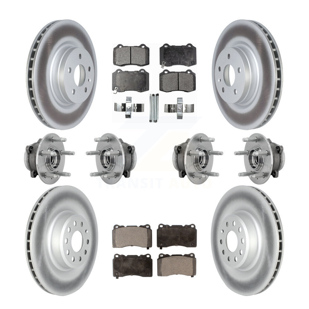 Hub Bearing Coated Brake Rotor Pad Front Rear Kit (10Pc) For 2017-2019 Tesla X S