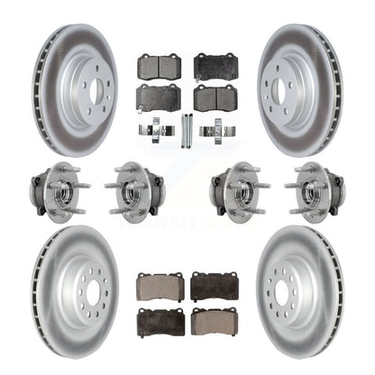 Hub Bearing Coated Brake Rotor Pad Front Rear Kit (10Pc) For 2017-2019 Tesla X S