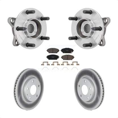 Hub Bearing Assembly Coated Brake Rotor Pads Front Kit For 2021-2022 Mazda 3 FWD