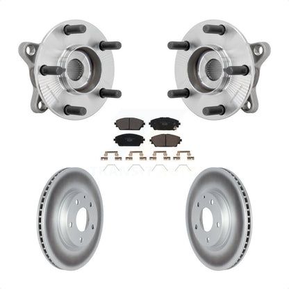 Hub Bearing Assembly Coated Brake Rotor Pads Front Kit For 2021-2022 Mazda 3 AWD