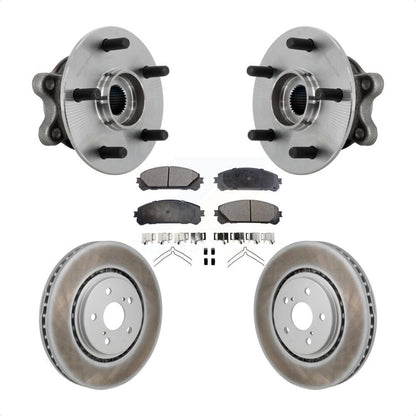 Hub Bearing Assembly Coat Brake Rotor Pads Front Kit For 2021-2023 Toyota Sienna