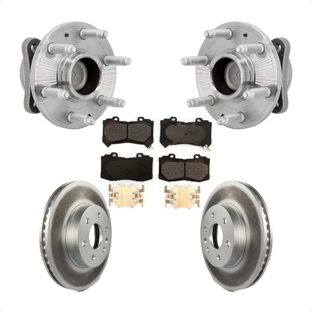 Hub Bearing Coat Brake Rotor Pad Front Kit For Chevrolet Colorado GMC Canyon RWD