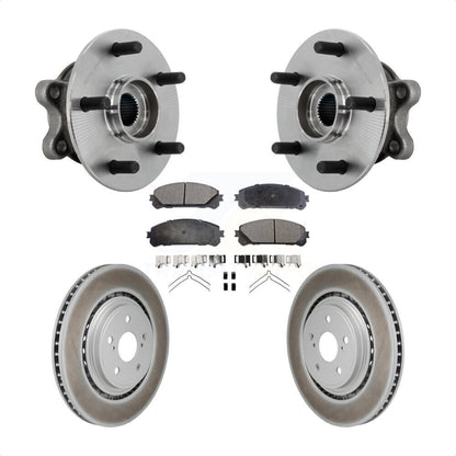 Hub Bearing Coated Brake Rotor And Pad Front Kit For 2020-2022 Toyota Highlander