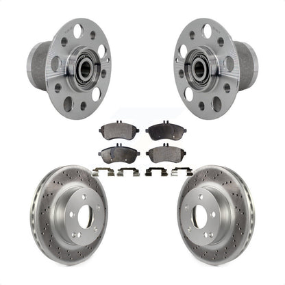 Hub Bearing Assembly Coat Brake Rotor Pads Front Kit For Mercedes-Benz C300 C250