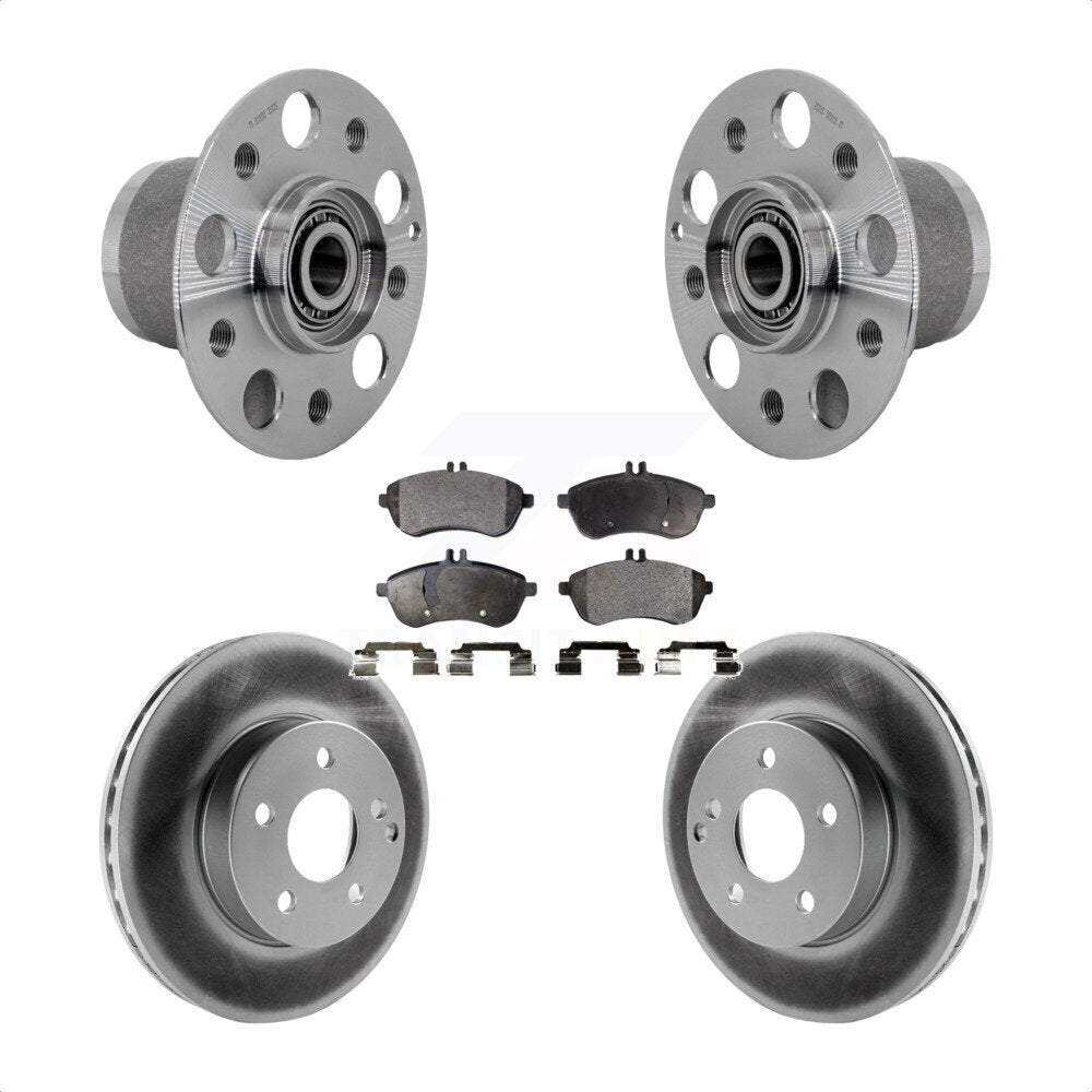 Hub Bearing Assembly Coat Brake Rotor Pads Front Kit For Mercedes-Benz C300 C250