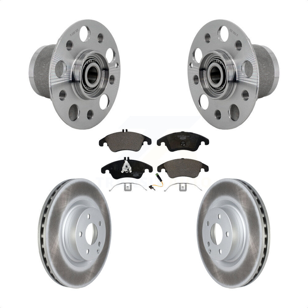 Hub Bearing Assembly Coat Brake Rotor Pads Front Kit For Mercedes-Benz C250 E550