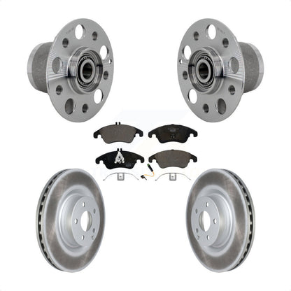Hub Bearing Assembly Coat Brake Rotor Pads Front Kit For Mercedes-Benz C250 E550