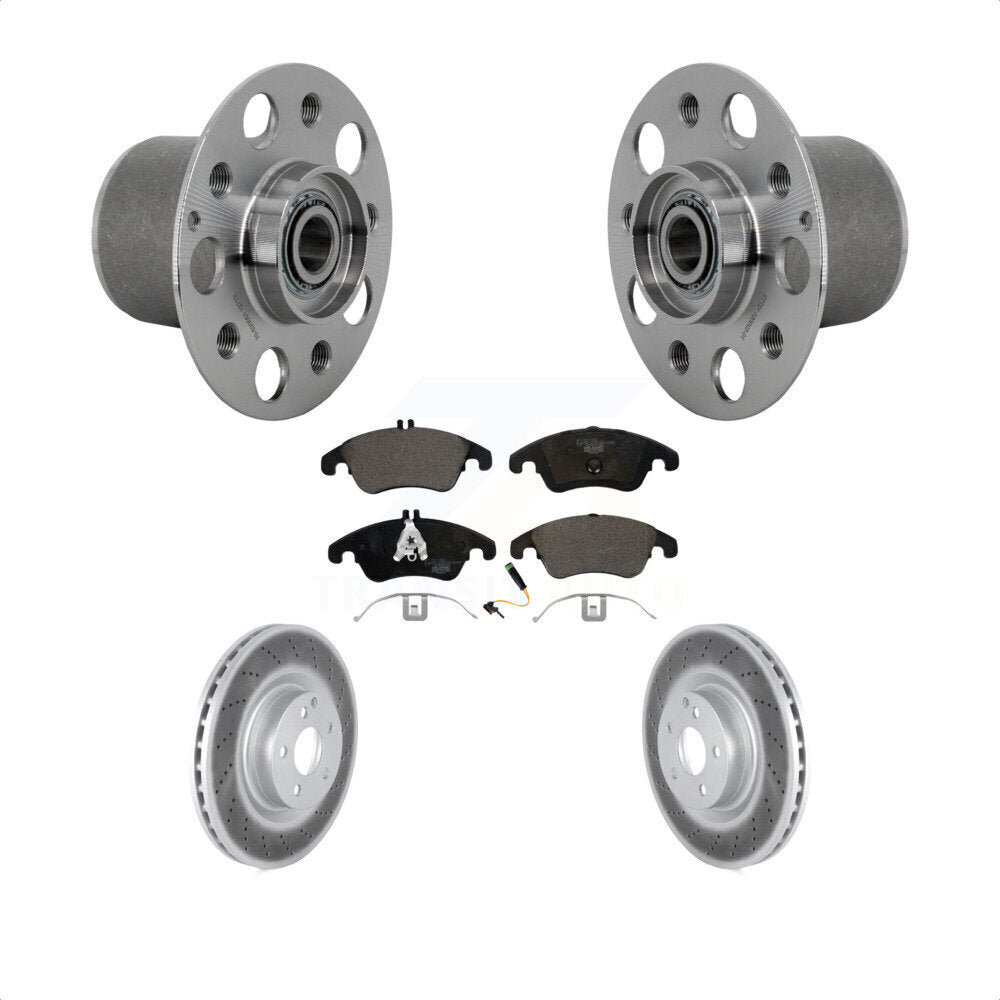 Hub Bearing Assembly Coat Brake Rotor Pads Front Kit For Mercedes-Benz E400 E550