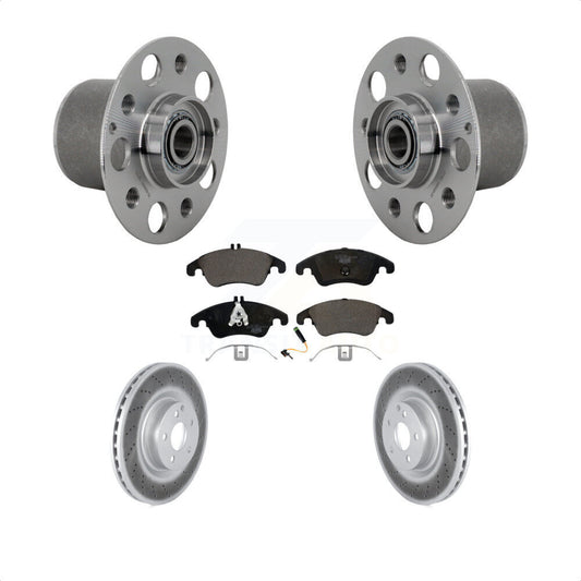 Hub Bearing Assembly Coat Brake Rotor Pads Front Kit For Mercedes-Benz E400 E550