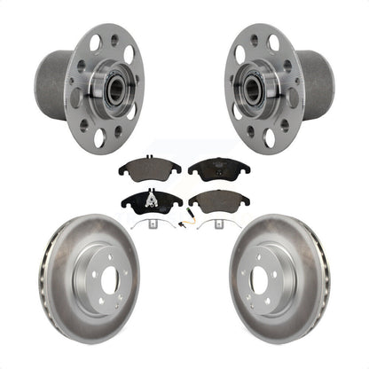 Hub Bearing Coated Brake Rotor & Pads Front Kit For Mercedes-Benz E350 E400 E250