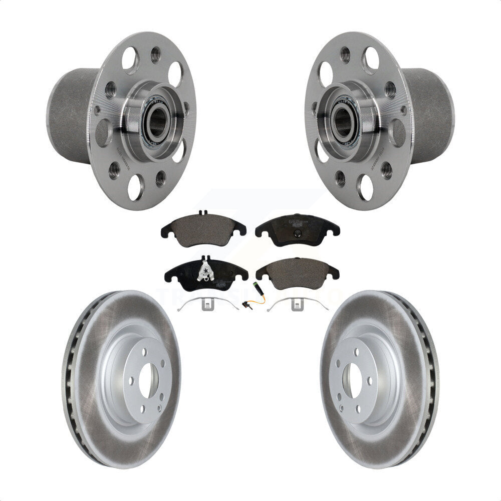 Hub Bearing Assembly Coat Brake Rotor Pads Front Kit For Mercedes-Benz E400 E550