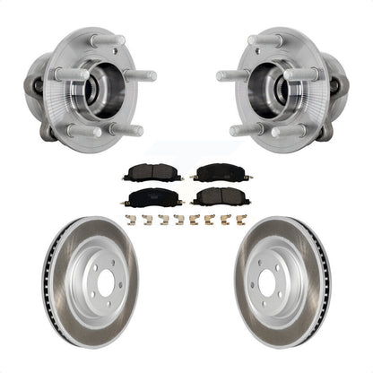 Hub Bearing Coat Brake Rotor Pad Front Kit For Ford Explorer Lincoln Aviator AWD