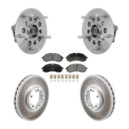 Hub Bearing Assembly Coated Disc Brake Rotor & Pads Front Kit For Ford E-Transit