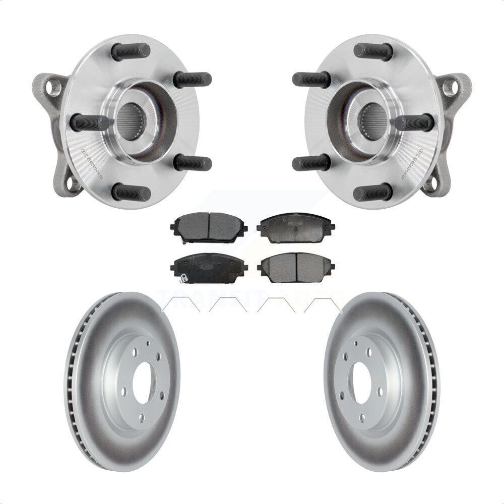 Hub Bearing Assembly Coated Brake Rotor Pads Front Kit For 2020-2022 Mazda CX-30