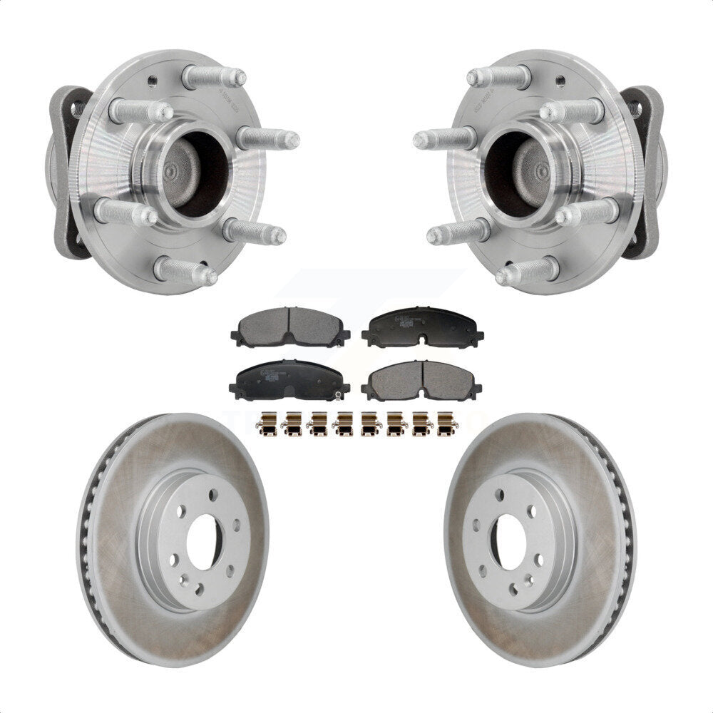 Hub Bearing Coat Brake Rotor Pad Front Kit For Chevrolet Colorado GMC Canyon RWD