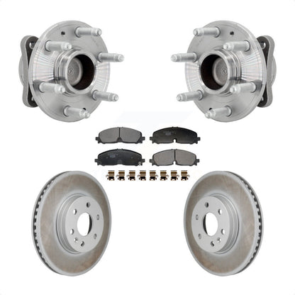 Hub Bearing Coat Brake Rotor Pad Front Kit For Chevrolet Colorado GMC Canyon RWD
