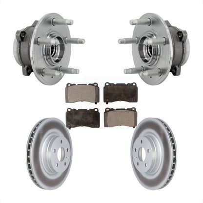 Hub Bearing Assembly Coated Disc Brake Rotors And Pads Front Kit For Tesla S X