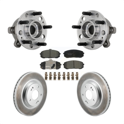 Hub Bearing Assembly Coated Brake Rotor Pads Front Kit For Hyundai Sonata Kia K5