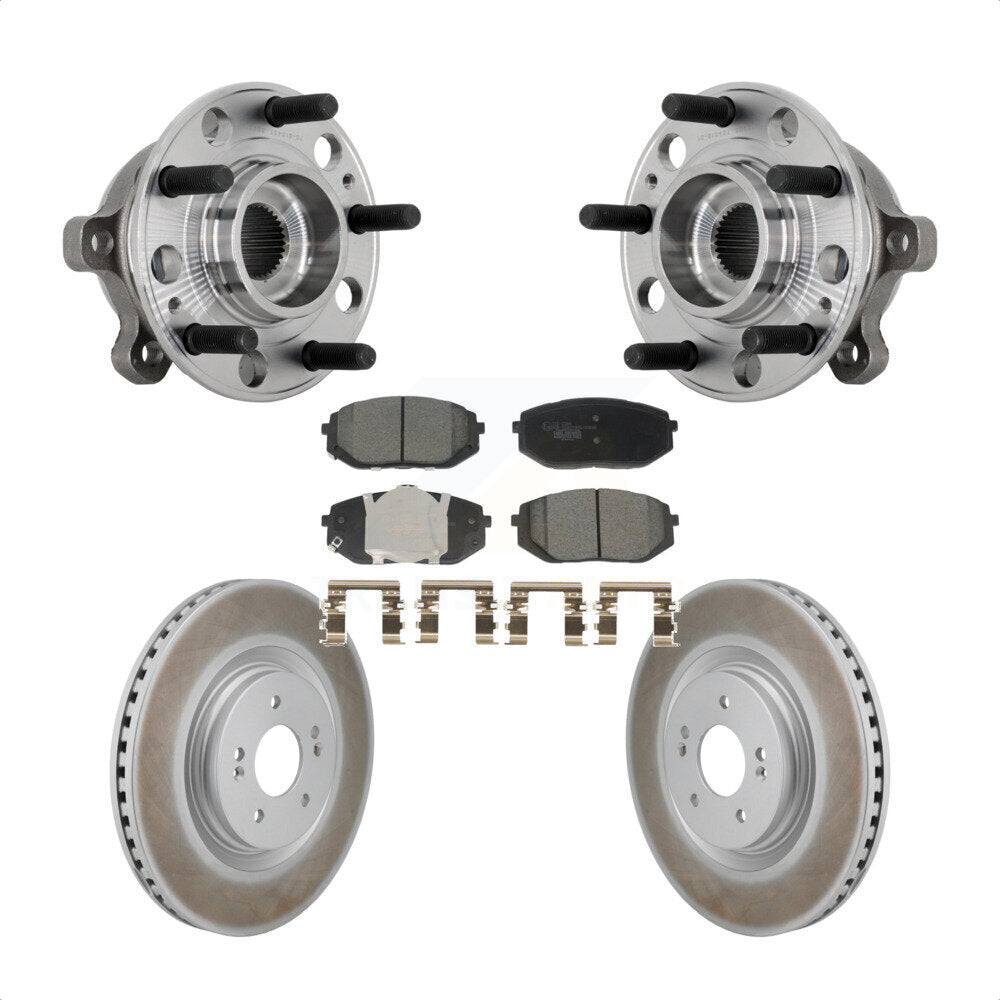 Hub Bearing Assembly Coated Brake Rotor Pads Front Kit For Hyundai Sonata Kia K5