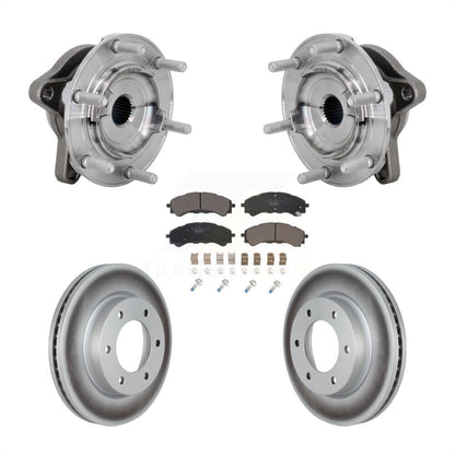 Hub Bearing Coated Disc Brake Rotor Pads Front Kit For 2019-2023 Ford Ranger 4WD