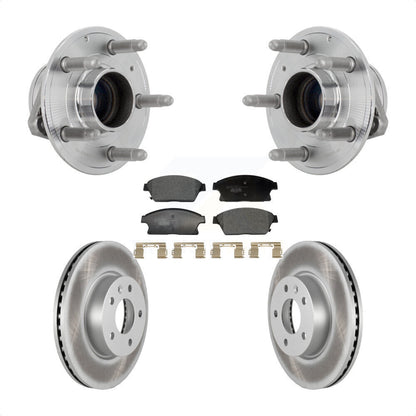 Hub Bearing Assembly Coated Disc Brake Rotor And Pads Front Kit For Cadillac ATS