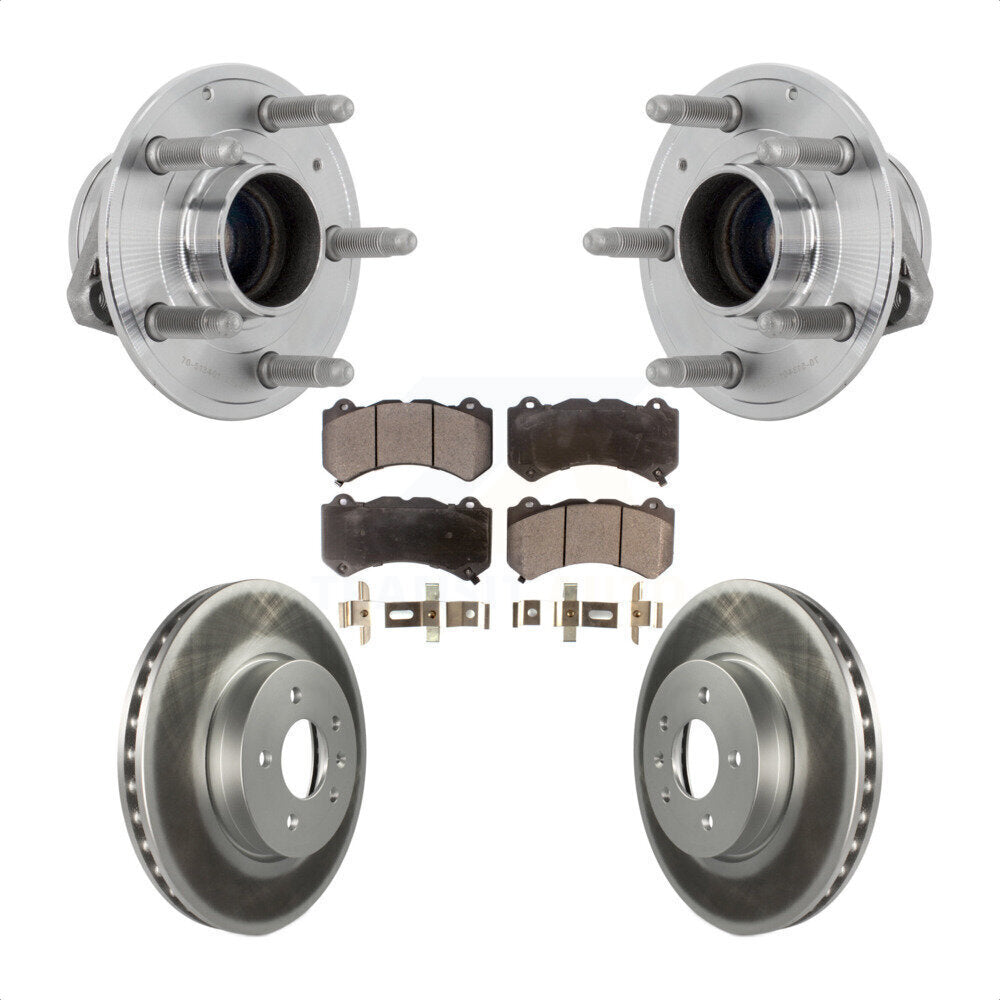 Hub Bearing Assembly Coat Brake Rotor Pads Front Kit For Cadillac ATS V with RWD